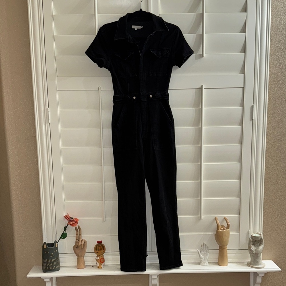 Good American Fit for Success Jumpsuit Black Denim